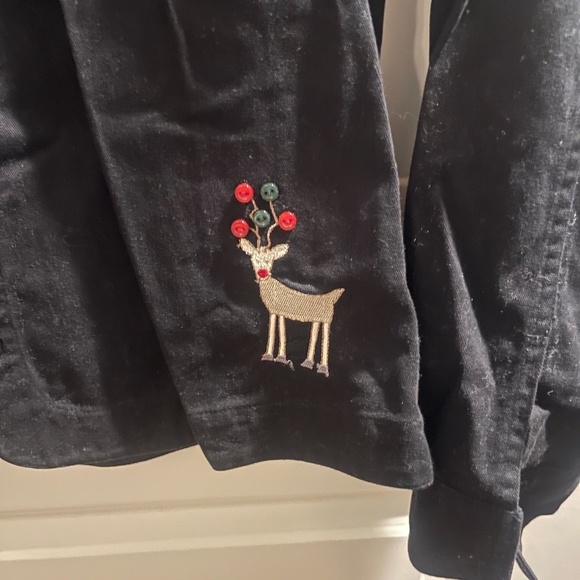 Christopher and Banks jacket with Santa and reindeer - Picture 3 of 5
